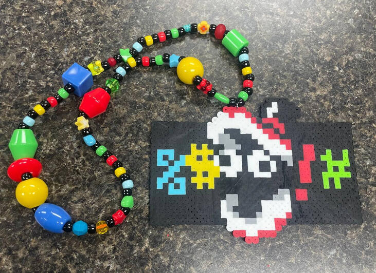 Caine from the amazing digital circus perler necklace